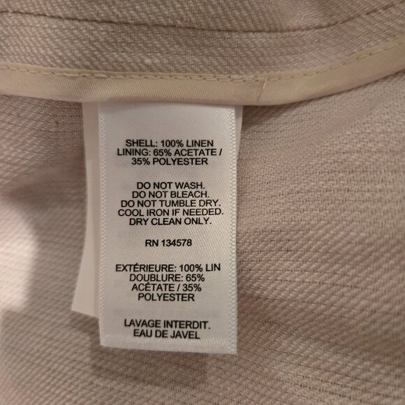 NWT Vineyard Vines Linen Blazer Jacket Stone 42R - Picture 3 of 5